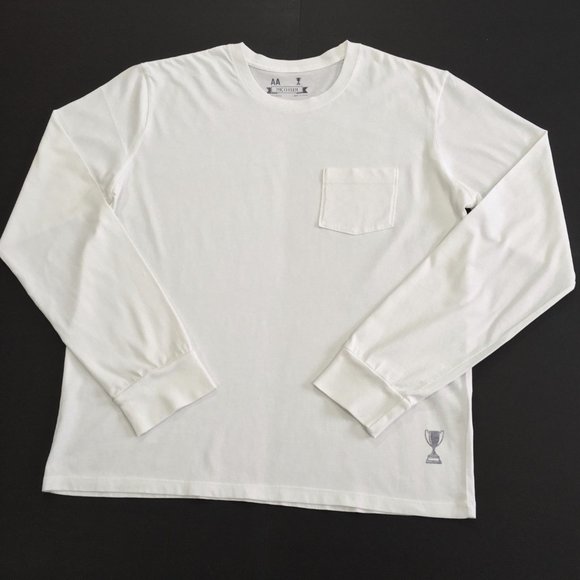 Double A • Solid Long Sleeve Fine Cotton Top Shirt - Picture 3 of 9